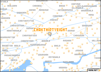 map of Chak Thirty-eight