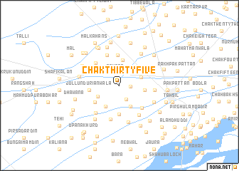 map of Chak Thirty-five