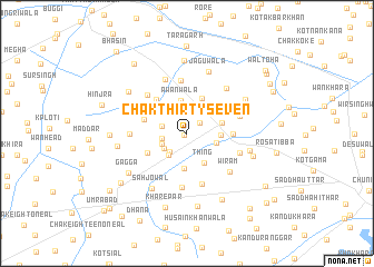 map of Chak Thirty-seven