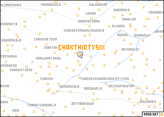 map of Chak Thirty-six