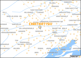 map of Chak Thirty-six