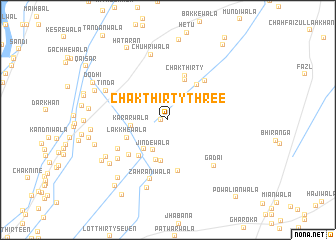 map of Chak Thirty-three