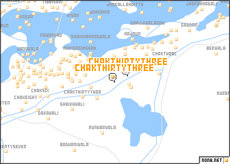 map of Chak Thirty-three