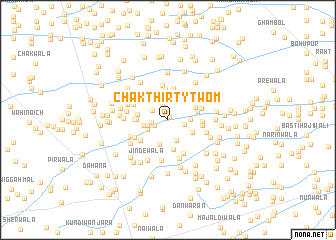 map of Chak Thirty-two M