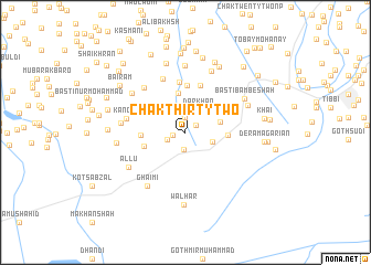 map of Chak Thirty-two