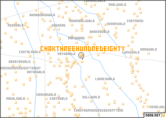 map of Chak Three Hundred Eighty