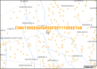 map of Chak Three Hundred Forty-three TDA