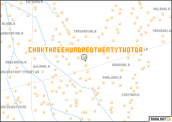 map of Chak Three Hundred Twenty-two TDA