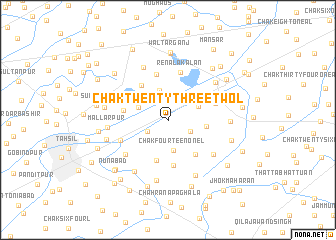 map of Chak Twenty-three-Two L