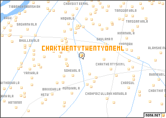 map of Chak TwentyTwenty-one ML