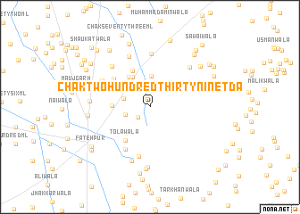 map of Chak Two Hundred Thirty-nine TDA