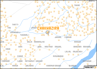 map of Chak Wazīra