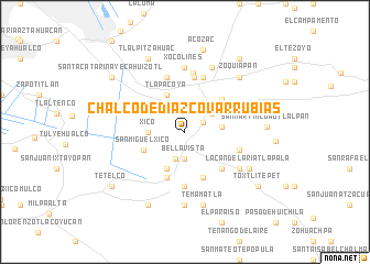 map of Chalco de Díaz Covarrubias