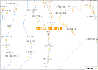 map of Challahuaya