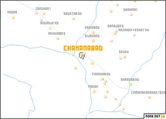 map of Chamanābād