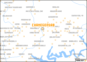 map of Cham-e Gerdāb