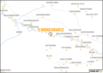 map of Cham-e Kahrīz