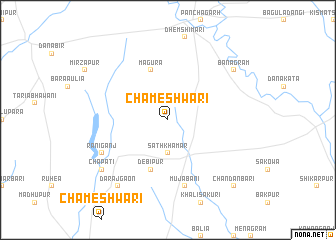 map of Chāmeshwari