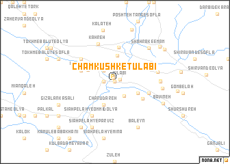 map of Cham Kūshk-e Ţūlābī