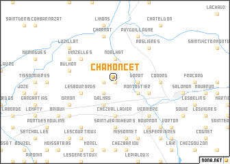 map of Chamoncet