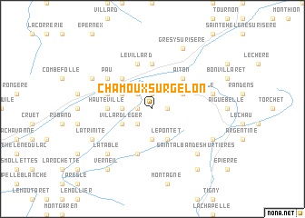 map of Chamoux-sur-Gelon