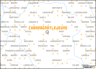 map of Champagnat-le-Jeune