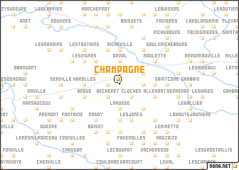 map of Champagne