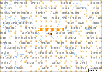 map of Chāmpānagar