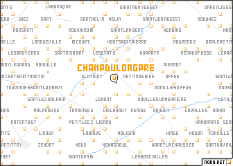 map of Champ du Long Pré