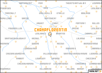 map of Champ-Florentin