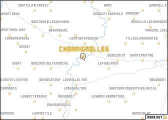 map of Champignolles