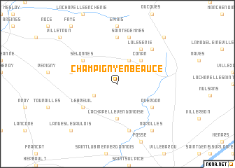 map of Champigny-en-Beauce