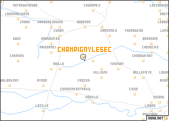 map of Champigny-le-Sec