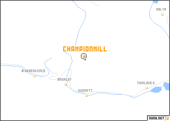 map of Champion Mill