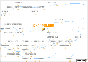 map of Champoléon