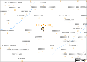 map of Cham Rūd