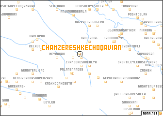 map of Cham Zereshk-e Choqāvīān