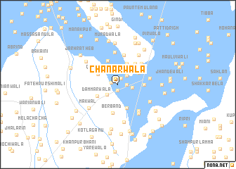 map of Chanarwāla