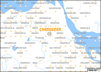 map of Chāndgrām