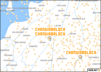 map of Chāndia Baloch