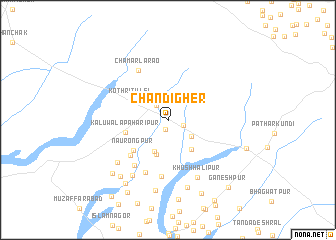 map of Chandīgher