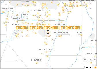 map of Chandler Gardens Mobile Home Park