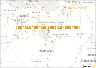 map of Chandler Meadows Mobile Home Park