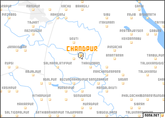 map of Chāndpur