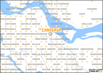 map of Chāndpur