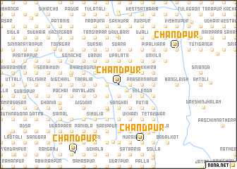 map of Chāndpur