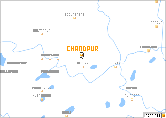 map of Chāndpur