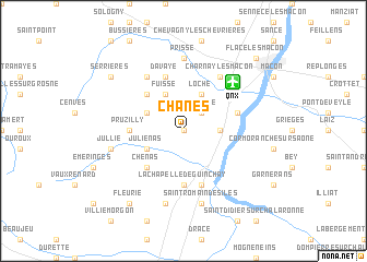 map of Chânes