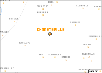 map of Chaneysville