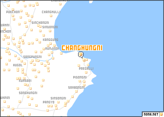 map of Changhŭng-ni